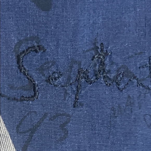 Desigual Graffiti Blue and Grey Men's Button Down Shirt sz S Embroidered Details - Picture 5 of 13